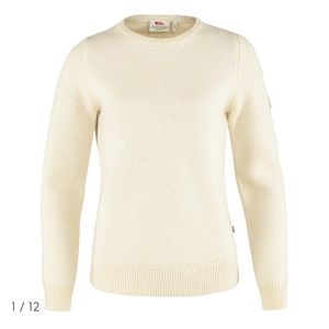 ÖVIK STRUCTURE SWEATER W. Small. Chalk white.